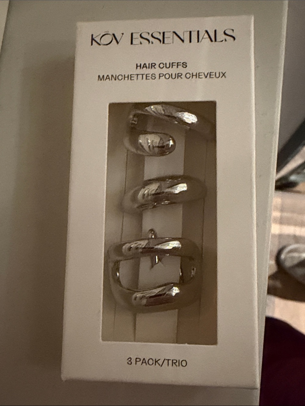 KOV Essentials Silver Hair Cuffs - 3 Pack